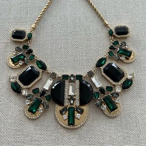 KATE SPADE • New York Art Deco Gems Emerald Green Crystal Statement Necklace